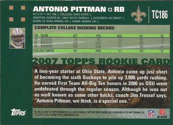 2007 Topps Chrome #TC186 Antonio Pittman Back