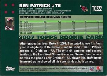 2007 Topps Chrome #TC222 Ben Patrick Back
