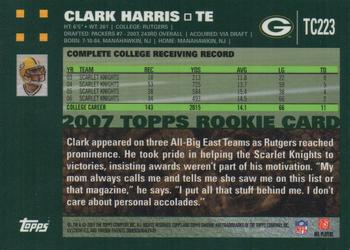 2007 Topps Chrome #TC223 Clark Harris Back