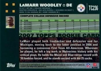 2007 Topps Chrome #TC236 LaMarr Woodley Back