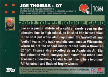 2007 Topps Chrome #TC264 Joe Thomas Back