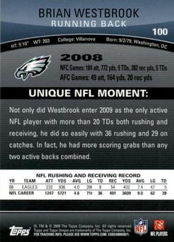 2009 Topps Unique - Gold #100 Brian Westbrook Back