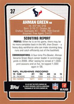 2007 Topps Draft Picks & Prospects #37 Ahman Green Back