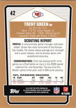2007 Topps Draft Picks & Prospects #42 Trent Green Back