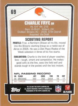2007 Topps Draft Picks & Prospects #69 Charlie Frye Back
