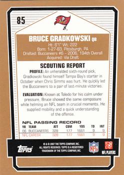 2007 Topps Draft Picks & Prospects #85 Bruce Gradkowski Back