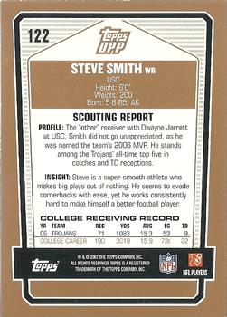 2007 Topps Draft Picks & Prospects #122 Steve Smith Back