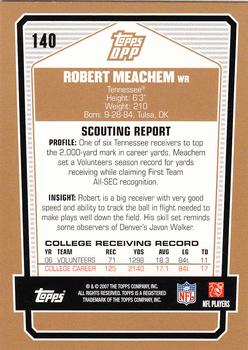 2007 Topps Draft Picks & Prospects #140 Robert Meachem Back