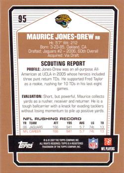 2007 Topps Draft Picks & Prospects #95 Maurice Jones-Drew Back