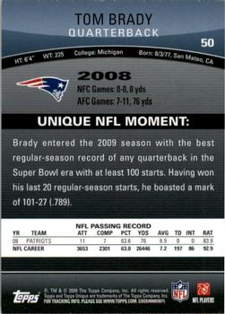 2009 Topps Unique - Platinum #50 Tom Brady Back