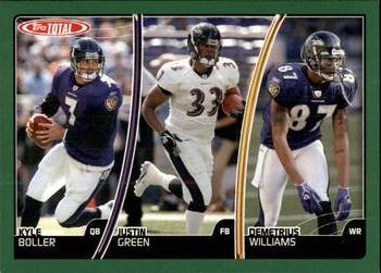 2007 Topps Total #8 Kyle Boller / Justin Green / Demetrius Williams Front