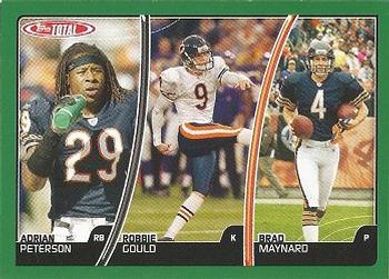 2007 Topps Total #25 Brad Maynard / Robbie Gould / Adrian Peterson Front