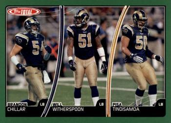 2007 Topps Total #171 Brandon Chillar / Pisa Tinoisamoa / Will Witherspoon Front