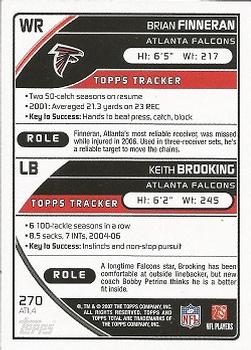 2007 Topps Total #270 Keith Brooking / Brian Finneran Back