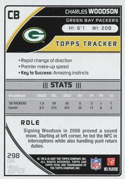 2007 Topps Total #298 Charles Woodson Back