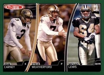 2007 Topps Total #407 Steve Weatherford / Michael Lewis / John Carney Front