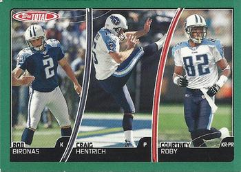 2007 Topps Total #350 Rob Bironas / Craig Hentrich / Courtney Roby Front
