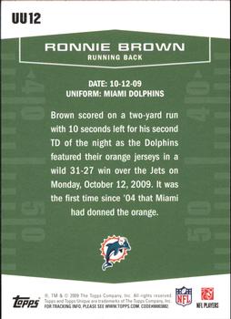 2009 Topps Unique - Unique Unis #UU12 Ronnie Brown Back