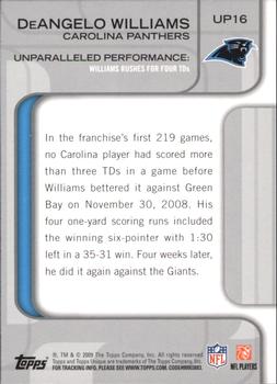 2009 Topps Unique - Unparalled Performances #UP16 DeAngelo Williams Back
