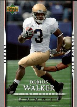 2007 Upper Deck First Edition #122 Darius Walker Front
