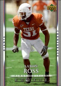 2007 Upper Deck First Edition #144 Aaron Ross Front