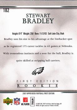 2007 Upper Deck First Edition #182 Stewart Bradley Back
