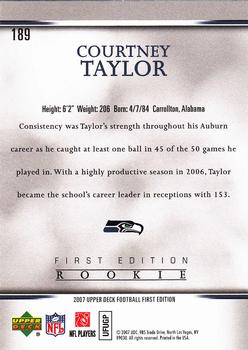 2007 Upper Deck First Edition #189 Courtney Taylor Back
