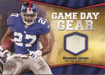2009 Upper Deck - Game Day Gear #NFL-BJ Brandon Jacobs Front