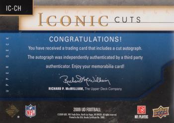 2009 Upper Deck - Iconic Cuts Exchange #IC-CH Cal Hubbard Back