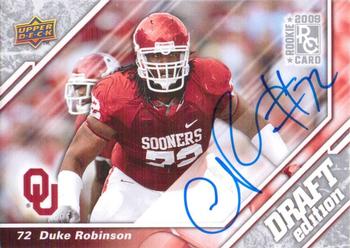 2009 Upper Deck Draft Edition - Autographs Silver #39 Duke Robinson Front