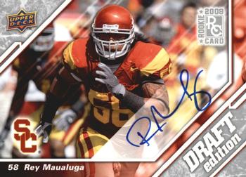2009 Upper Deck Draft Edition - Autographs Silver #11 Rey Maualuga Front