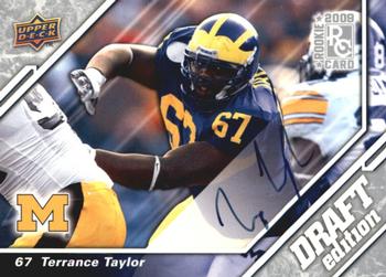 2009 Upper Deck Draft Edition - Autographs Silver #52 Terrance Taylor Front