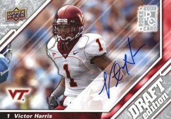 2009 Upper Deck Draft Edition - Autographs Silver #72 Victor Harris Front