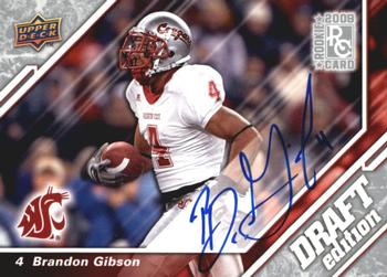 2009 Upper Deck Draft Edition - Autographs Silver #88 Brandon Gibson Front