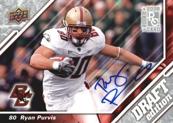 2009 Upper Deck Draft Edition - Autographs Silver #100 Ryan Purvis Front