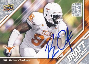2009 Upper Deck Draft Edition - Autographs Silver #103 Brian Orakpo Front
