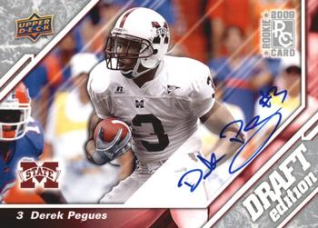 2009 Upper Deck Draft Edition - Autographs Silver #142 Derek Pegues Front