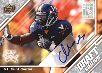 2009 Upper Deck Draft Edition - Autographs Silver #145 Clint Sintim Front