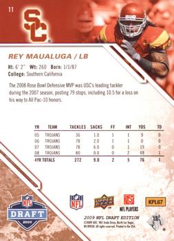 2009 Upper Deck Draft Edition - Bronze #11 Rey Maualuga Back