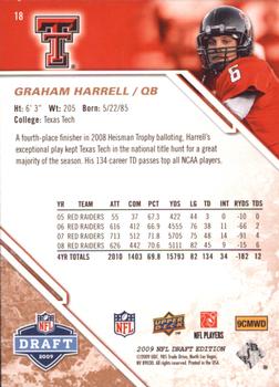 2009 Upper Deck Draft Edition - Bronze #18 Graham Harrell Back