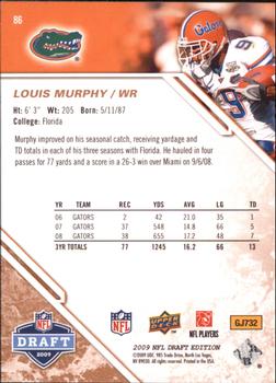 2009 Upper Deck Draft Edition - Bronze #86 Louis Murphy Back