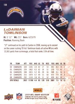 2009 Upper Deck Draft Edition - Bronze #159 LaDainian Tomlinson Back