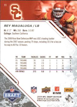 2009 Upper Deck Draft Edition - Brown #11 Rey Maualuga Back