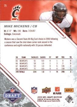 2009 Upper Deck Draft Edition - Brown #75 Mike Mickens Back