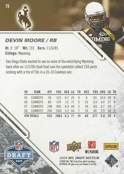 2009 Upper Deck Draft Edition - Brown #79 Devin Moore Back