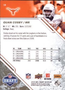 2009 Upper Deck Draft Edition - Brown #120 Quan Cosby Back