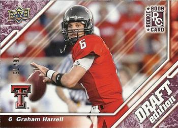 2009 Upper Deck Draft Edition - Burgundy #18 Graham Harrell Front