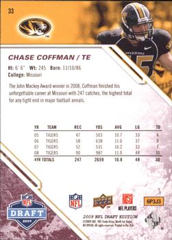 2009 Upper Deck Draft Edition - Burgundy #33 Chase Coffman Back