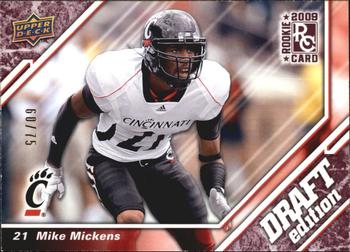 2009 Upper Deck Draft Edition - Burgundy #75 Mike Mickens Front