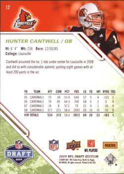 2009 Upper Deck Draft Edition - Green #12 Hunter Cantwell Back